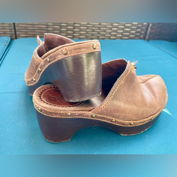Indigo by Clarks Mules Clogs Boho Brown Leather Retro Bohemian Women's Size 6 - Picture 3 of 16